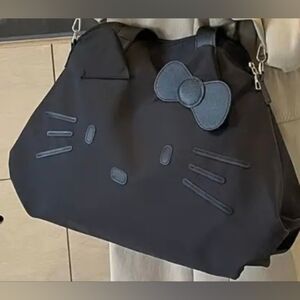 Hello Kitty Tote, NEW! Black On Black